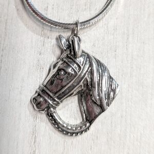 Vintage Sterling Silver Horse Pendant